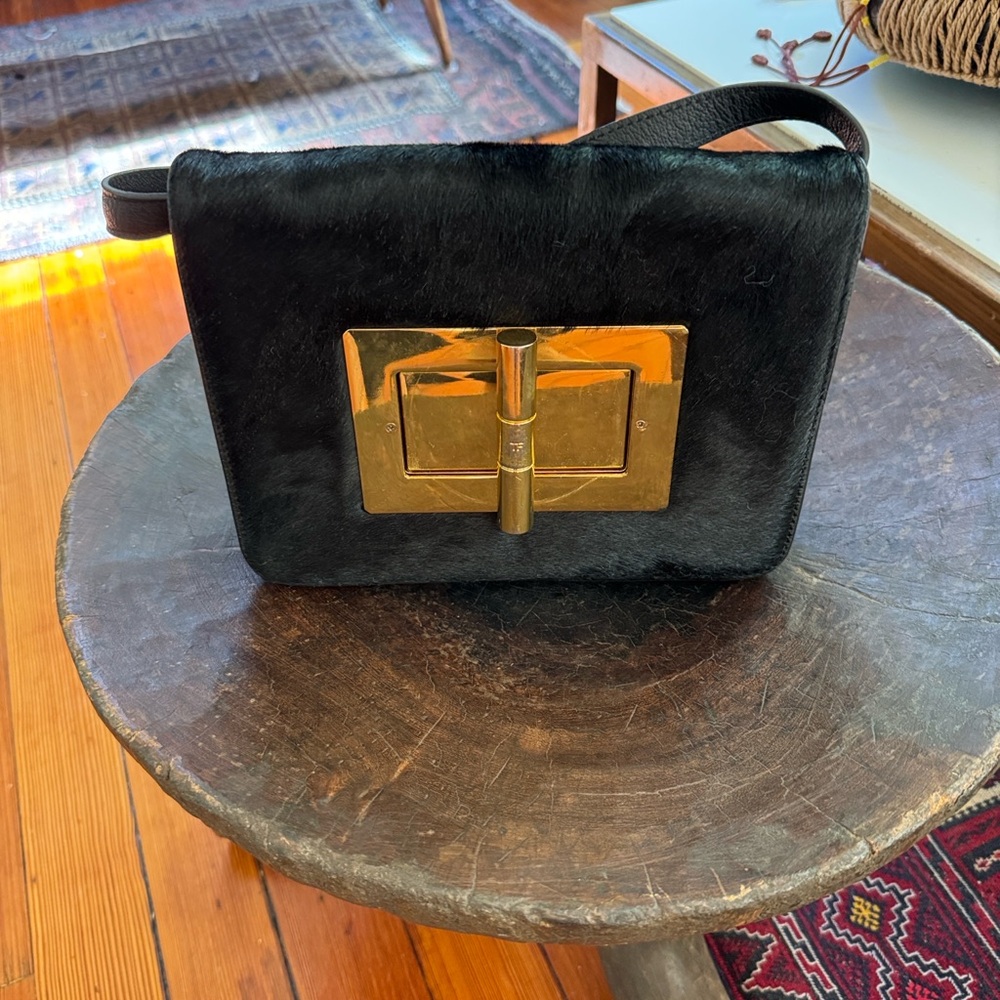 Tom Ford Black and Gold Clutch